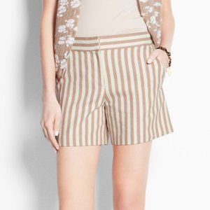 Ann Taylor Size 14 Stripe Cotton Blend Shorts